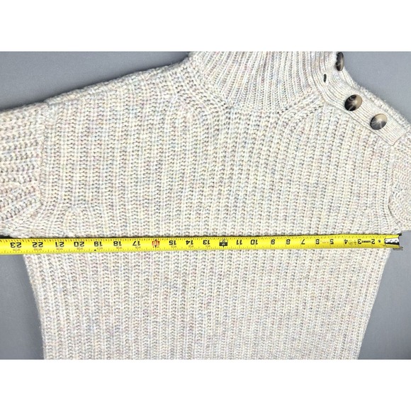 J. Crew Women's S Merino Wool Blend Pastel Rainbow Confetti Cozy Knit Sweater - Picture 8 of 13